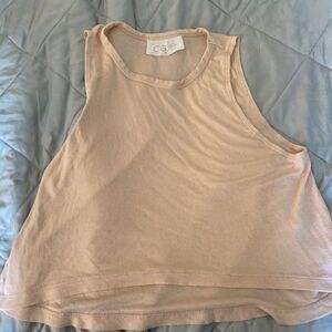 [calé] peach cropped tank top#2